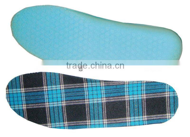Blue cloth insole