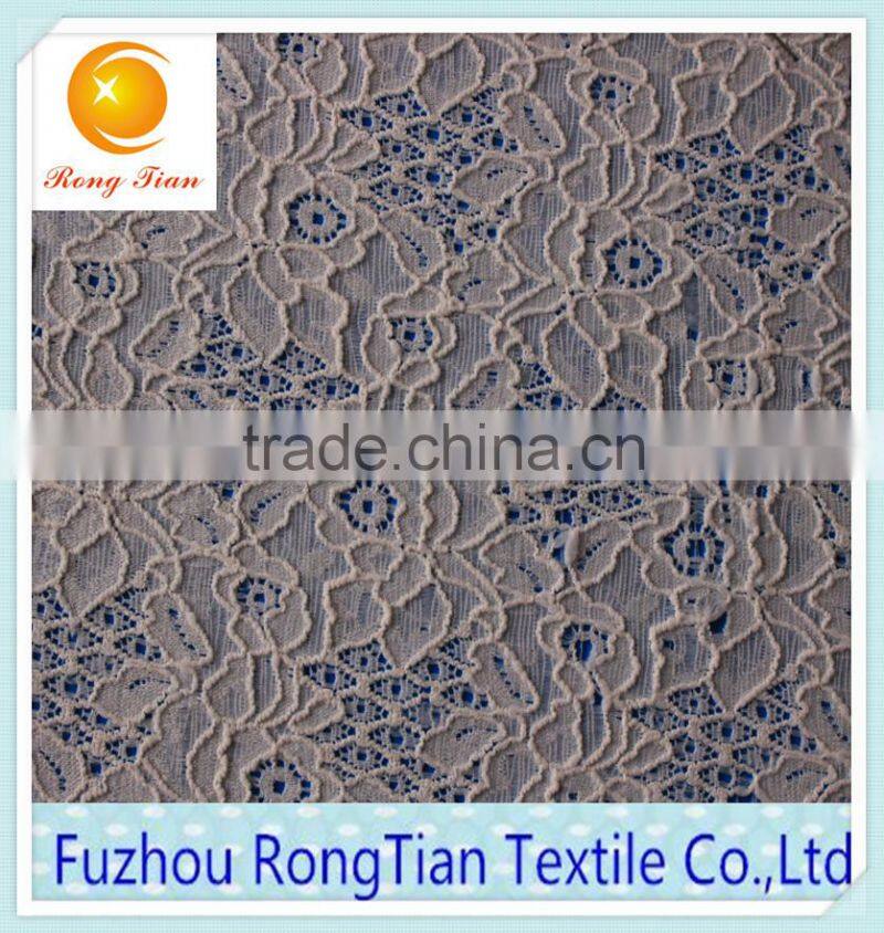 High-grade white spandex lace fabric for clothing fabric