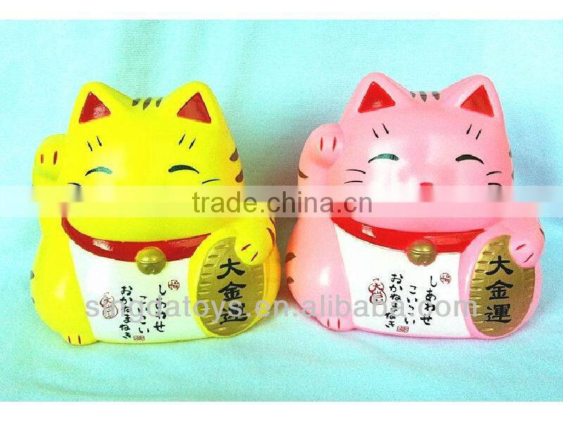 Three color big lucky cat 2012 new design toy for kids