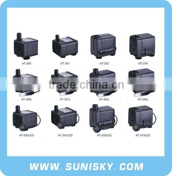 AT series fountain pump with led lights