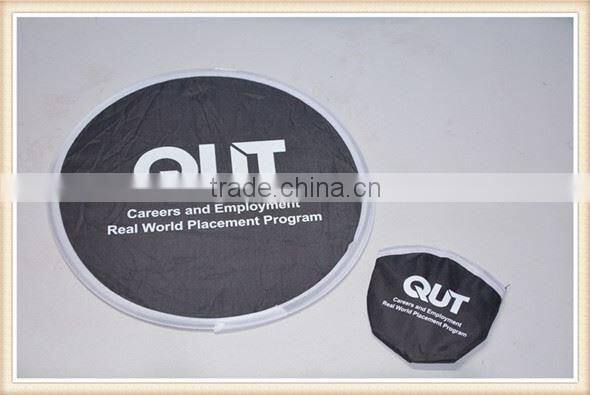 Promotional foldup plastic frisbee