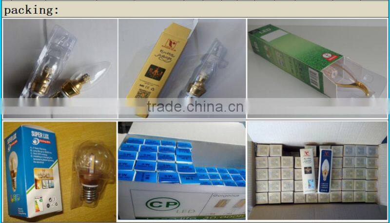 && Acrylic candle light bulbs, Diamond 4W 220V E14 bass ,high light (5W /3W)