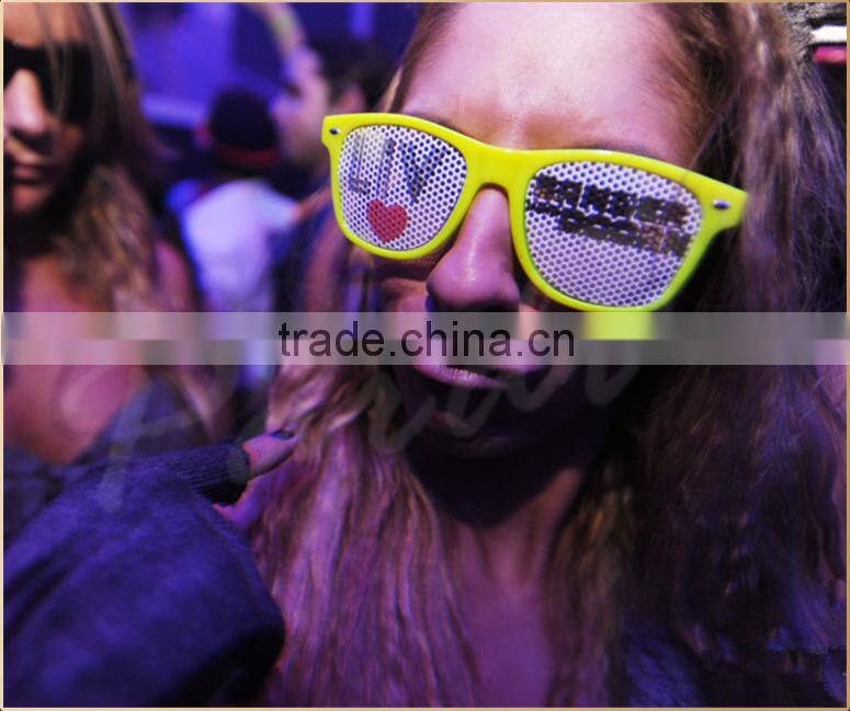 High quality party pinhole sunglasses with custom print