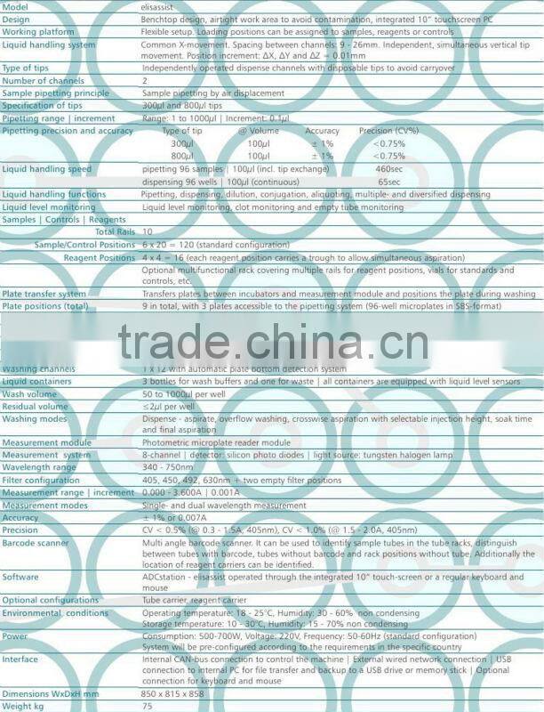 mini immunoassay HBS,HBE,HBV medical test equipment