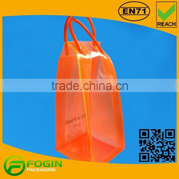 clear pvc wine cooler bag with handle