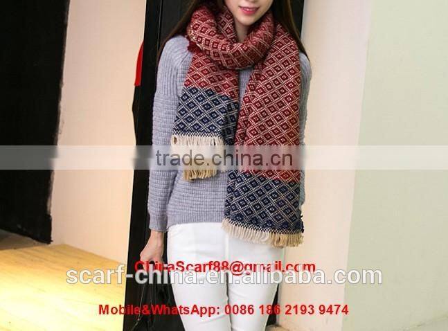 Wholesale wool fringed scarf