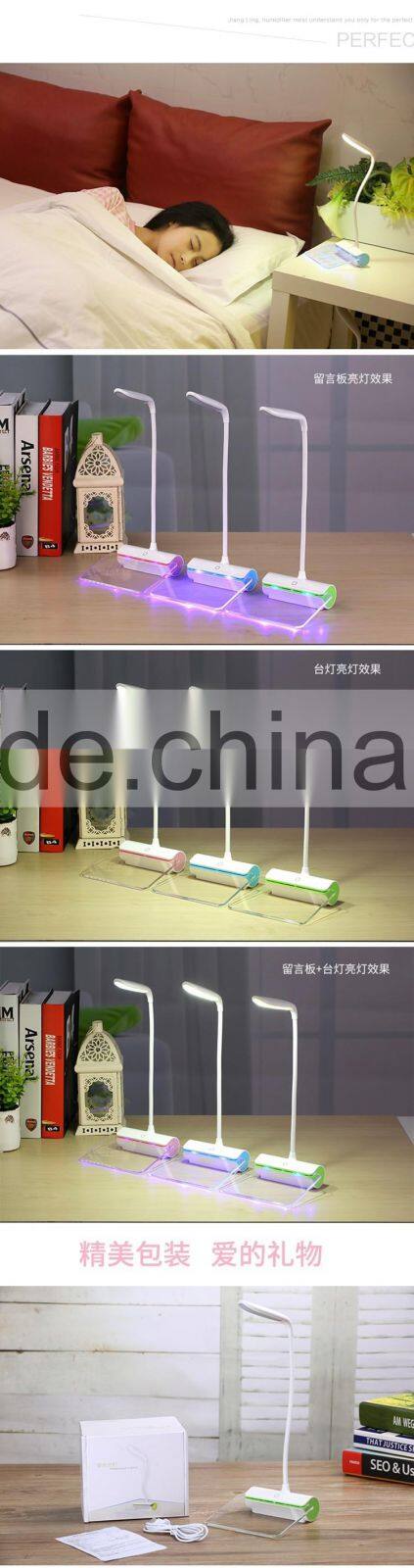 Rechargeable 360 degree twist hose desk lamp with luminous message boards