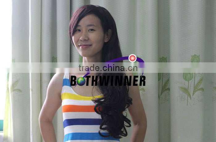 Fashion Long Brown Wavy Cosplay Hair Wig