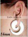 UV Ear Spiral,transparent white stretchers body piercing jewelry