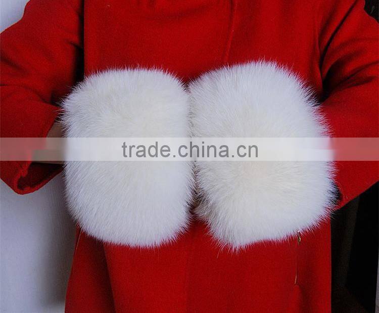 Winter Oversleeve For Jacket And Coat Luxurious Fox Fur Real Fur Cuff