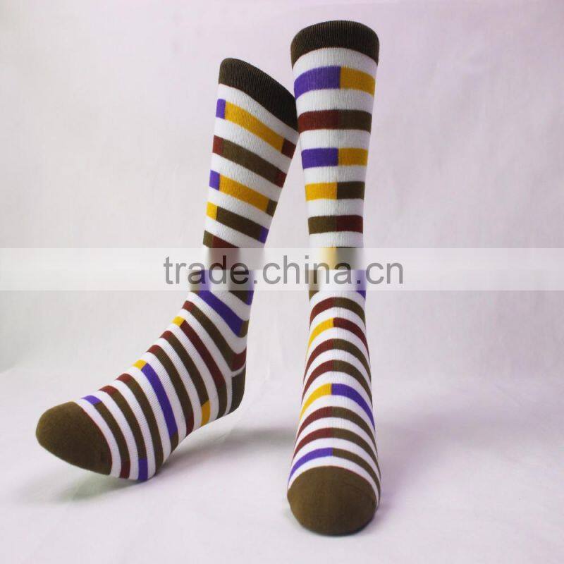 In Stock White Black Pattern 168N 100% Cotton Socks