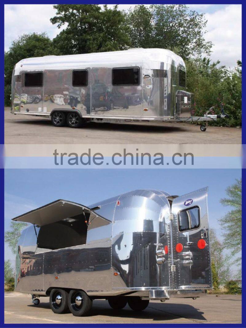 hot sales best quality twin in axle food trailer lunxury food trailer double axle food trailer