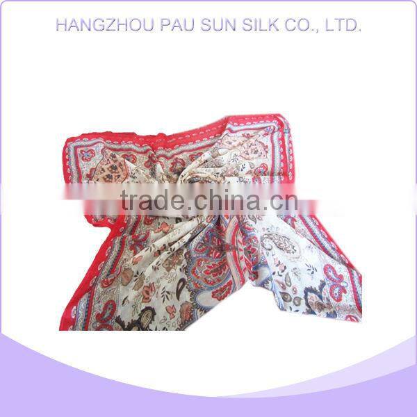Newest style fashion printed elegant fashion silk scarf