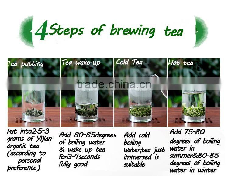 Yijian Organic Green Tea packed in bagged