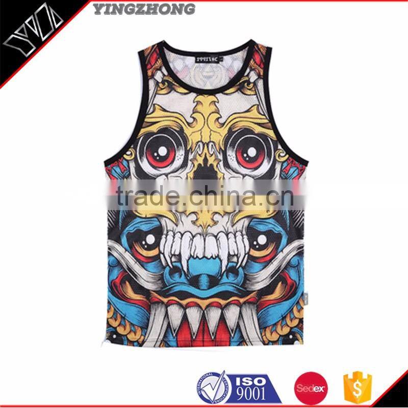 Gold supplier Gym Tank Top/ Custom Printed Stringers vest/ T-Back Singlets