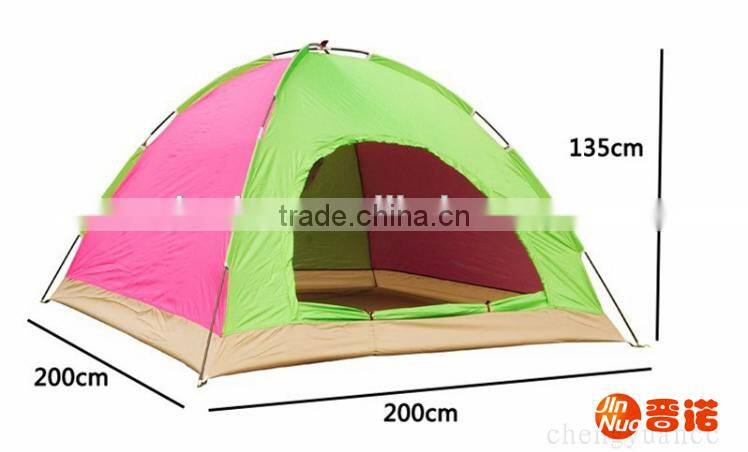 4 person single layer wind resistant camping tent