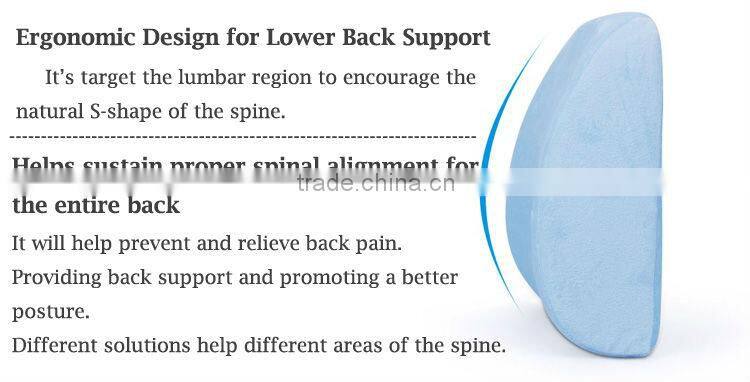 waist foam cushion,office chair cushion with addtional cushion cover,lumbar cushion