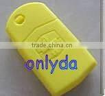 World wide sell silicone car key cover for mazda Mazda remote key silicon cover in Yellow