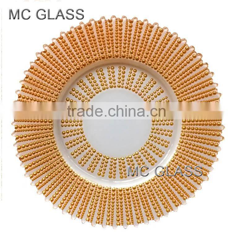 Hot New Products Charger Plate Wholesale Cheap Wedding Black Glass Plates