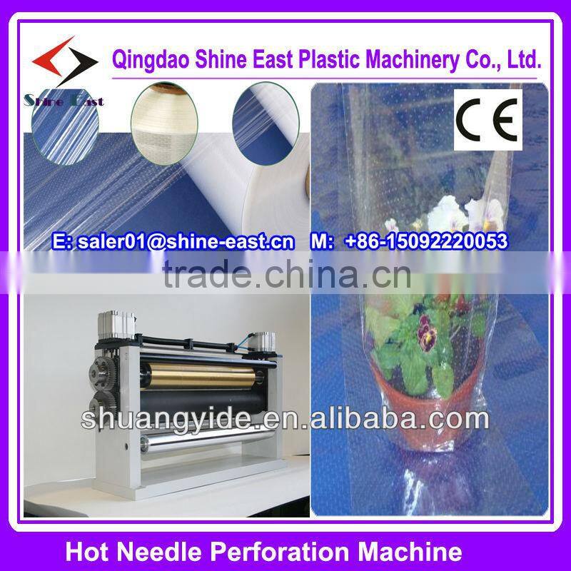 Micro- perforated Plastic fruit / food Film Punching and Perforating Machine for PVC PP PE LDPE HDPE casy poly prop film