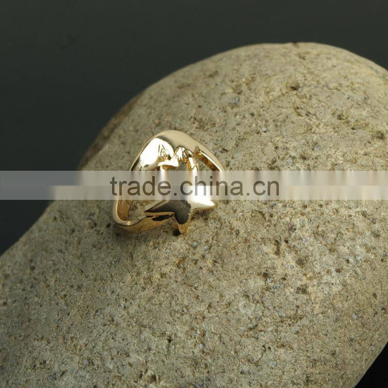 Wholesale Personalized Moon And Star Finger Ring