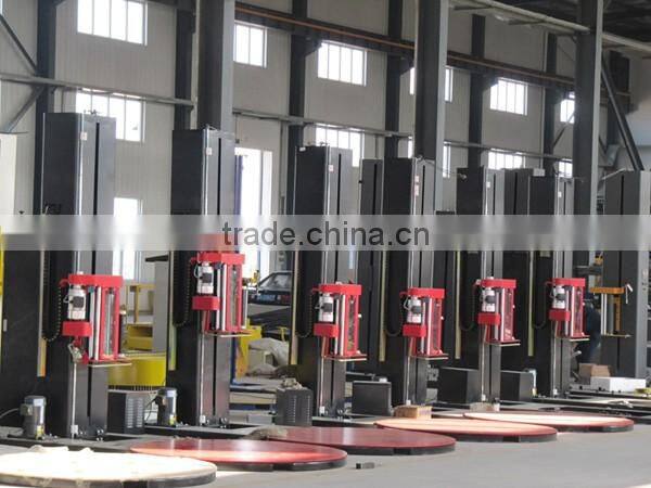 Semi-automatic turntable stretch wrapper