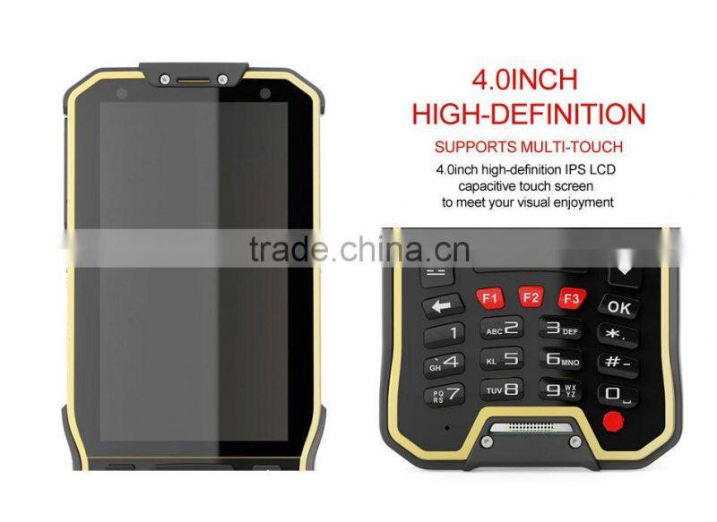 8GB ROM 1GB RAM handheld barcode scanner android 4.4 A7 processor with Micro TF max.32G expansion