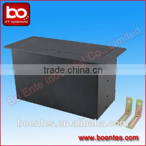 Meeting Tabletop pop up multifunction cabble cubby with microphone computer socket