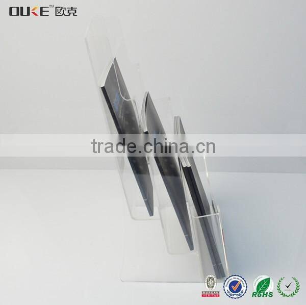 top class import acrylic high clear three layers acrylic brochure holder wholesale