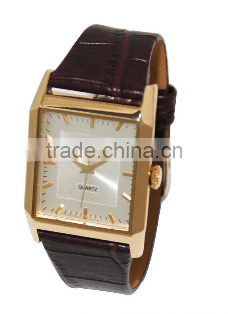 Cheap top sell leather unisex watches from China supplier in the stock