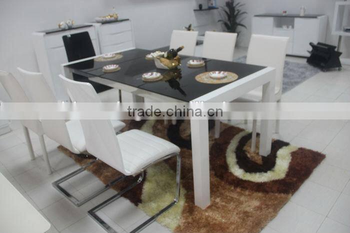 high gloss extandable morden MDF dining table