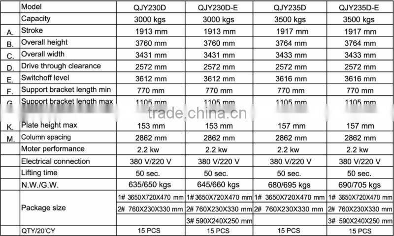 Torin BigRed 3 Ton 2 Post Vehicle Lift