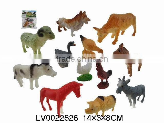Simulation 2" plastic farm animals toys farm for sale