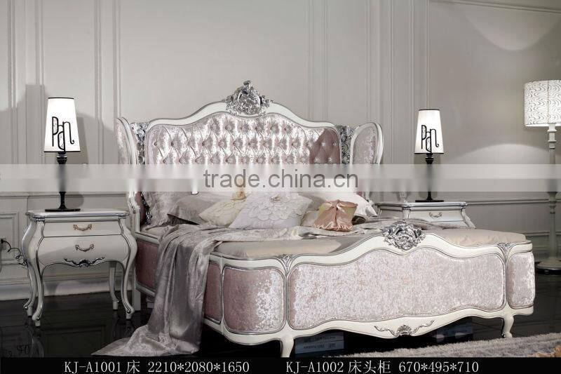 high quality solid wood white nightstand