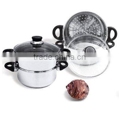 two layers stainless steel steamer
