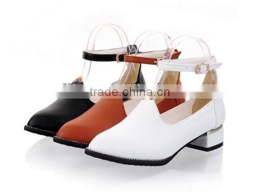 size 43 wholesale women shoes with bukle strap white shoes CP6476