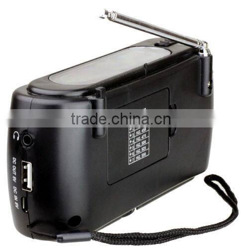 solar dynamo torch radio flashlight with fm radio
