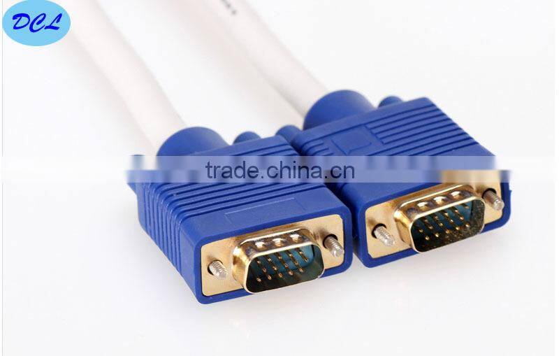 20M White VGA cable with blue model male to female