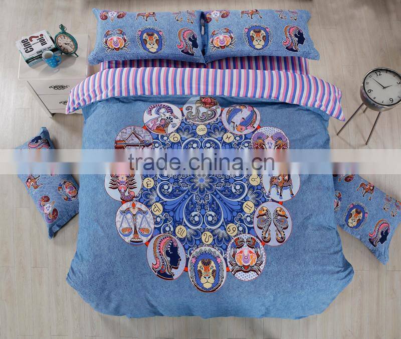 2016 New Arrival Magic Tree 12 Constellations 100% cotton Bedding set