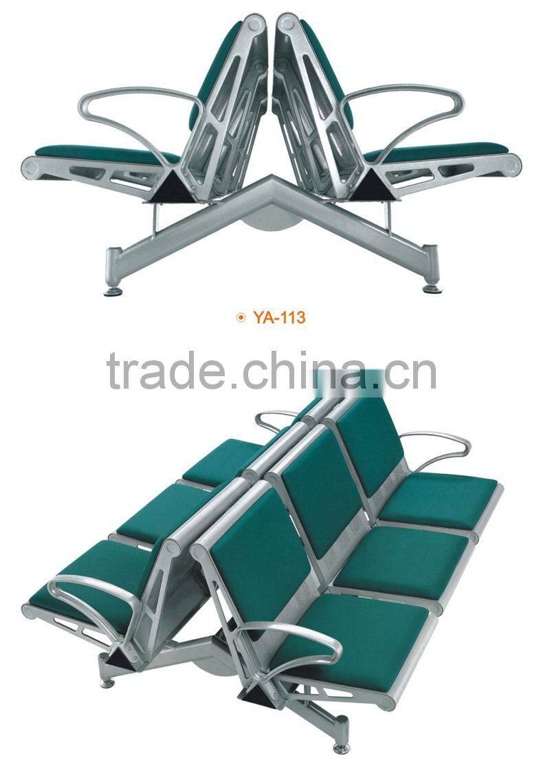 cheap stainless steel 6-seater waiting chair hospital chair for sale YA-113