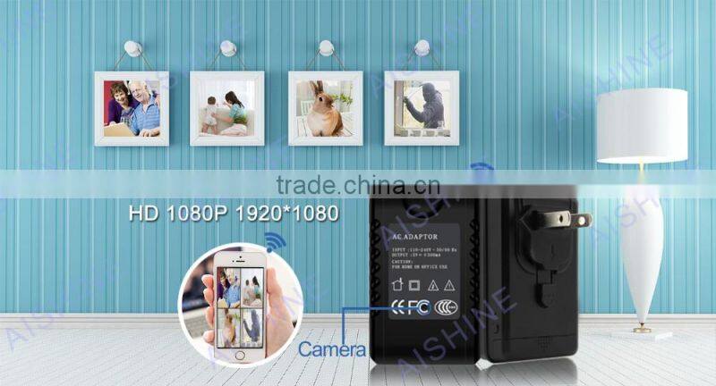 Home Security AISHINE Wifi AC Adaptor Camera P2P Remote controlled Camera SPY Hidden