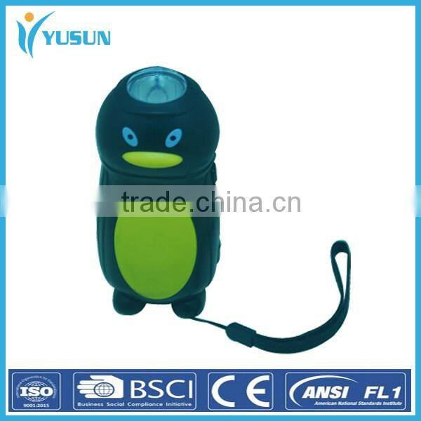 Penguin shape pressure power generation outdoor flashlight
