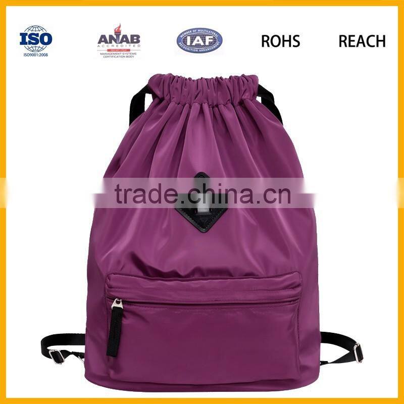 wholesale cheap cute backpack/face travel&sport drawstring backpack