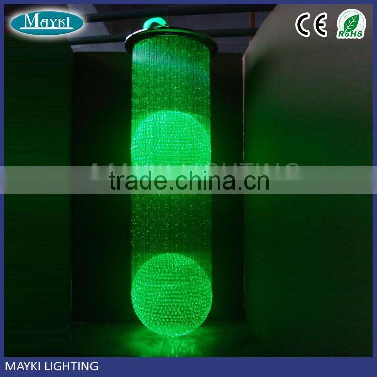 Mini one ball fiber optic sphere light chandelier