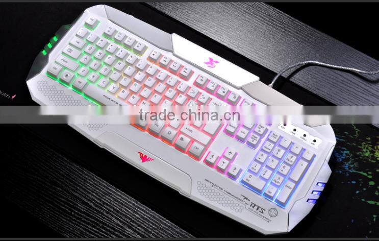 cool 3 colors led light gaming computer keyboard in shenzhen