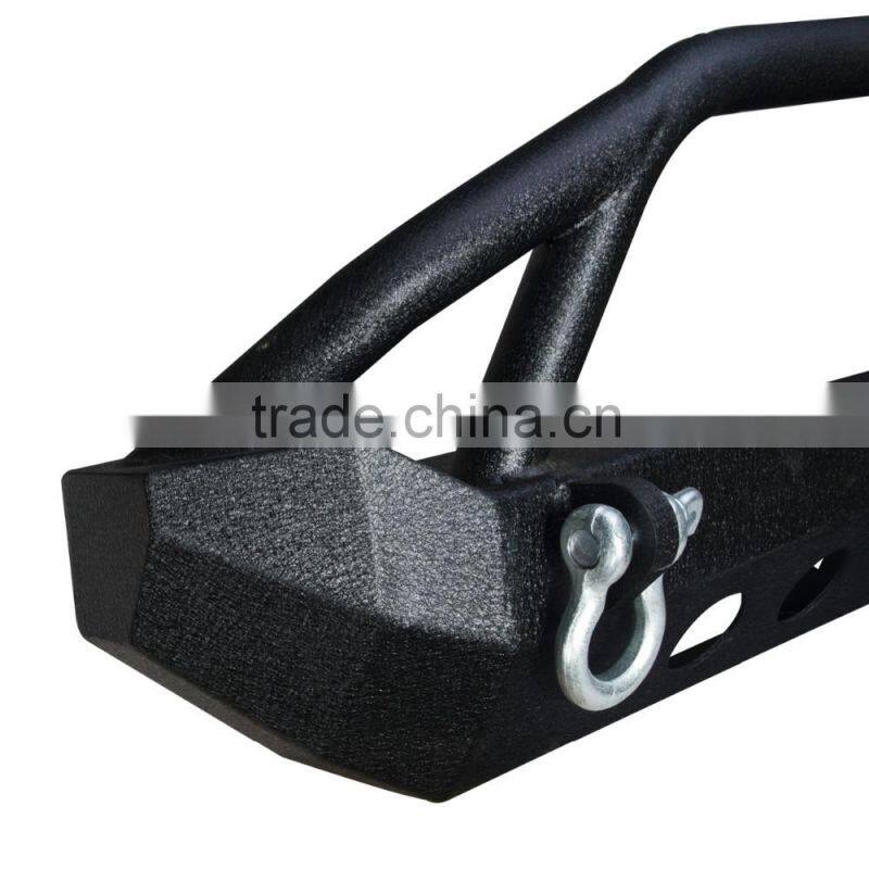 Penton Black Textured Front Bumper W/Winch Plate for 87-06 Jeep Wrangler TJ YJ