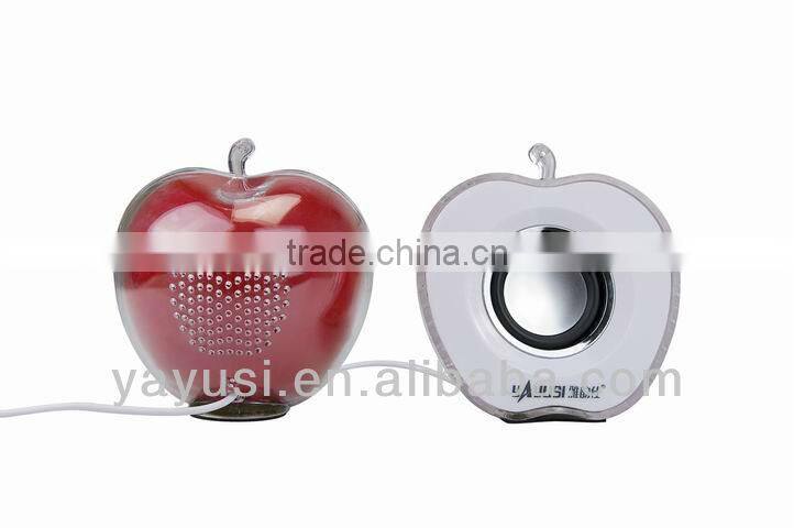 usb mobile phone speaker lovely apple shape