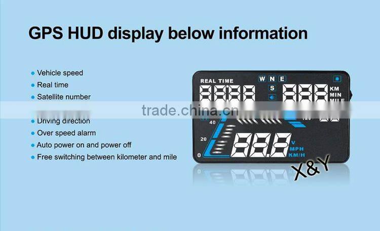 3 inch Car obd2 HUD display the engine speed,water temperature, voltage XY-HUD207