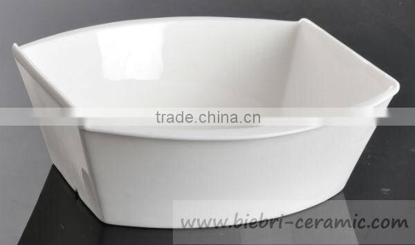 Elegant Fashion Artwork Design Decorative Pasta Noodle Dinner Service Bowls Ceramic Porcelain Fine Bone China