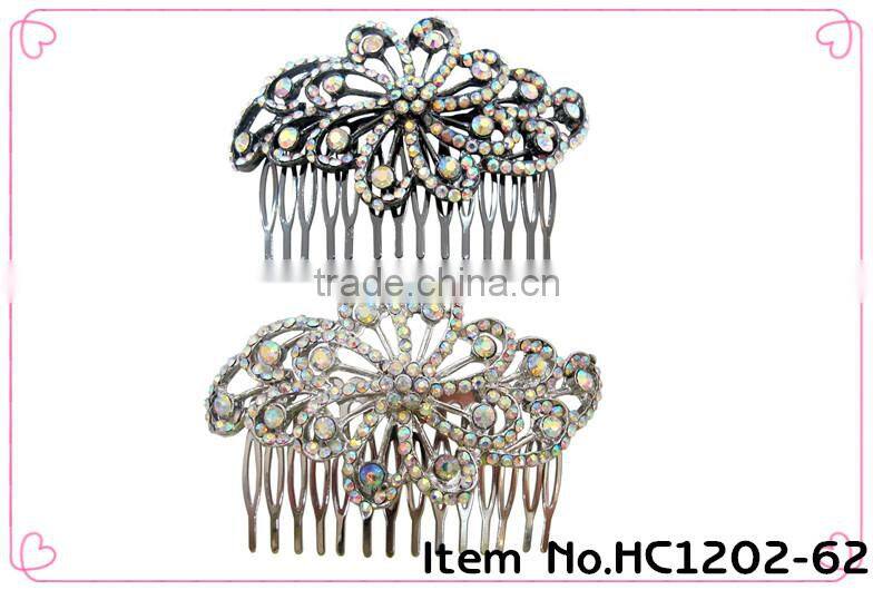 Hot sale!!! rhinestone butterfly bridal hair comb for wedding